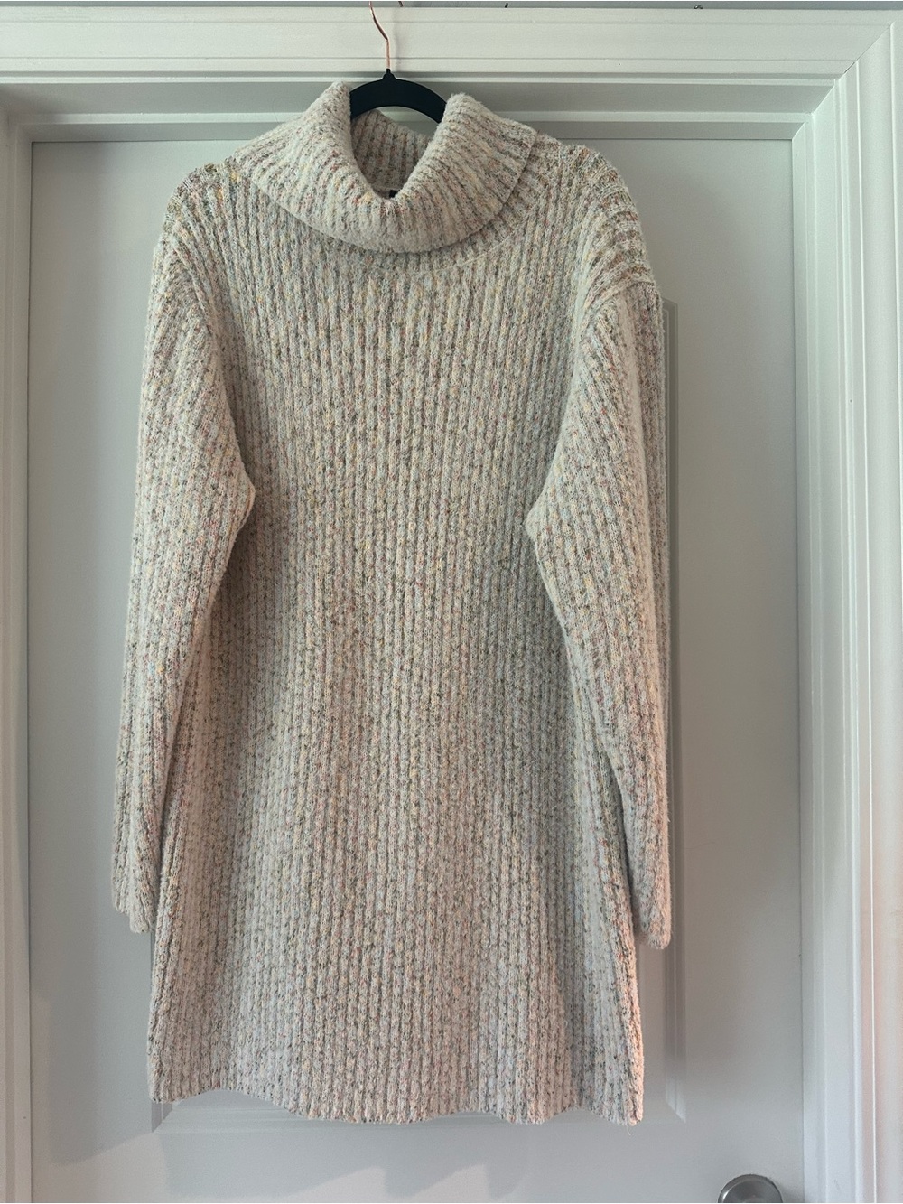 Lulus Ribbed Turtleneck Sweater Dress